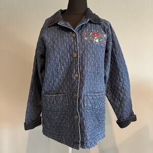 Vintage rainbow sportswear quilted cottagecore shacket